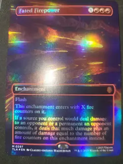 MTG FOIL Fated Firepower Borderless Avatar: The Last Airbender - Image 1