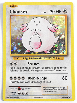 POKEMON CHANSEY 70/108 HOLO EVOLUTIONS 2016 POKEMON LP - Image 1