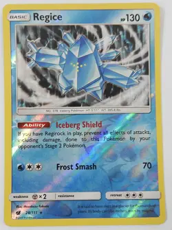 POKEMON REGICE 28/111 REVERSE HOLO CRIMSON INVASION 2017 POKEMON NM - Image 1