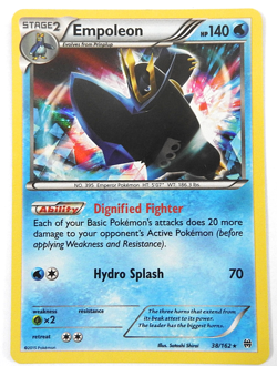 POKEMON EMPOLEON 38/162 HOLO BREAKTHROUGH 2015 POKEMON LP - Image 1