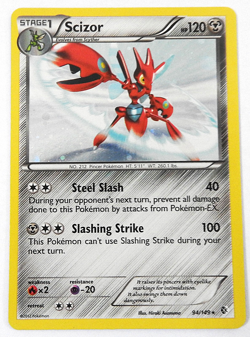 POKEMON SCIZOR 94/149 HOLO BOUNDARIES CROSSED 2012 POKEMON NM - Image 1