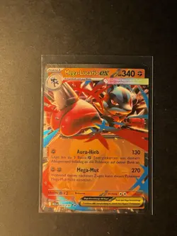 Pokemon Karte: Mega-Lucario EX 077/132 Mega Entwicklungen Near Mint Deutsch DR - Image 1