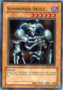 Yugioh! LP Summoned Skull - DB1-EN142 - Super Rare - Unlimited Edition Lightly P - Image 1