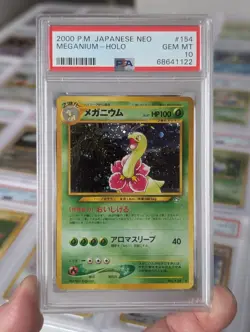 2000 Pokemon Japanese Neo Meganium #154 PSA 10 - Image 1
