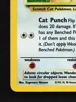 Meowth 10 Wizards Black Star Promos HP Pokemon Card TCG - Image 4