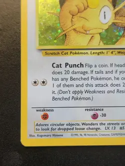 Pokemon TCG Meowth Black Star Promos Holo Card Wizards Black Star Promos 10 - Image 4