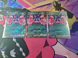 Pokemon TCG Pecharunt EX 039/064 Shrouded Fable Cosmos Holo Double Rare NM X3 - Image 1