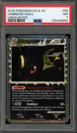 Pokemon Umbreon Prime Undaunted Holo Ultra Rare #86 PSA 7 - Image 1
