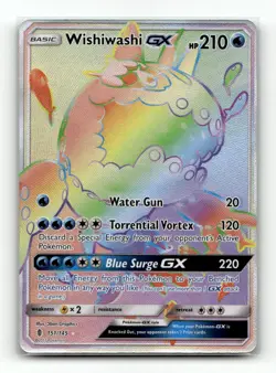 Wishiwashi-GX 151/145 Rare Rainbow Guardians Rising Pokemon Near Mint - Image 1