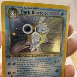 2000 Pokemon Team Rocket 1st Edition Dark Blastoise 3/82 Holo Rare - Image 3