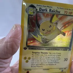 Dark Raichu 1st Edition Holo 83/82 Team Rocket Pokemon Card 2000 Wizards WOTC - Image 4