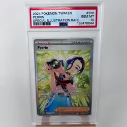 2024 POKEMON TWM EN-TWILIGHT MASQUERADE SPECIAL ILLUSTRATION RARE PERRIN PSA 10 - Image 1