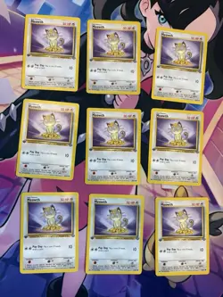 🌴 1999 Pokemon Jungle 1st Edition Meowth LOT OF 9!!! - Image 1