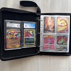 Pokemon Binder Collection Of 100+ Vintage And Modern Cards + 2 Slabs - Image 1