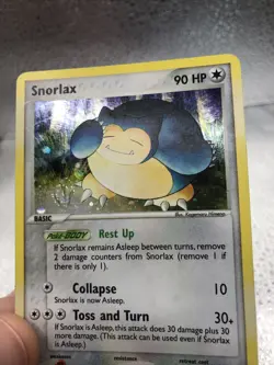 2004 Pokemon TCG Snorlax Holo Rare FireRed & LeafGreen 15/112 SWIRL! - Image 1