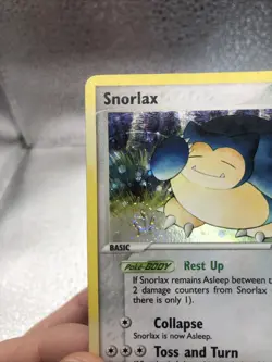 2004 Pokemon TCG Snorlax Holo Rare FireRed & LeafGreen 15/112 SWIRL! - Image 4