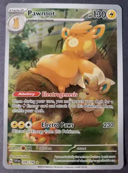 Pokemon TCG Pawmot 209/198 Scarlet Violet Base Illustration Rare NM/M - Image 1