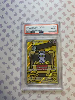 Pokemon TCG Gimmighoul Paradox Rift 198/182 PSA 10 - Image 1