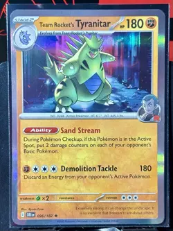 Team Rocket's Tyranitar - HOLO - Pokemon TCG - DRI - 096/182 - RARE ~ NM - Image 1
