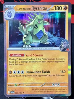 Team Rocket's Tyranitar - HOLO - Pokemon TCG - DRI - 096/182 - RARE ~ NM - Image 2