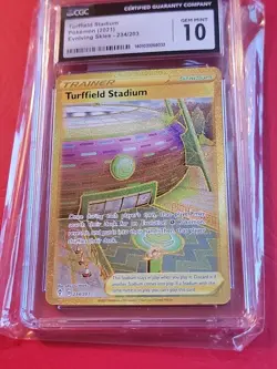 Gold Turffield Stadium Pokemon 2021 Evolving Skies #234/203 CGC 10 GEM MINTSLAB - Image 3