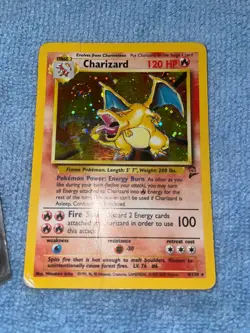 Pokemon TCG Base Set 2 Holo Rare Charizard 4/130 WOTC - HP Damaged - Image 2