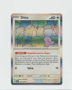 Pokemon TCG Ditto Scarlet & Violet 151 - 132/165 NM - HOLO RARE - Image 1