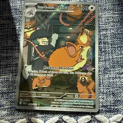 Pokemon TCG Team Rockets Raticate 202/182 Illustration Rare Destined Rivals NM - Image 1