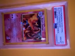 2000 POKEMON GYM CHALLENGE HOLO-CORRECTED SYMBOL #2 BLAINE'S CHARIZARD PSA 8 - Image 3