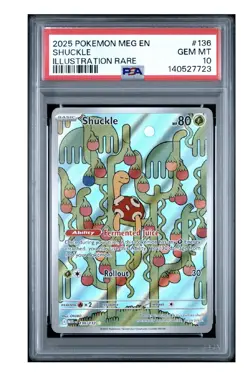 2025 POKEMON MEG EN-MEGA EVOLUTION ILLUSTRATION RARE #136 SHUCKLE PSA 10 - Image 1