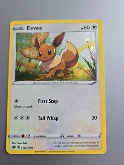Eevee SWSH095 NM POKEMON BLACK STAR PROMO HOLO - Image 1