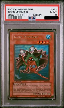 Yu-Gi-Oh! Toon Mermaid MRL-072 1st Edition NA Magic Ruler PSA MINT 9 - Image 1