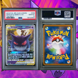 2018 POKEMON JPN SUN & MOON TAG BOLT #038 GENGAR & MIMIKYU GX PSA 10 - Image 2