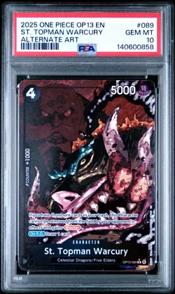 2025 ONE PIECE OP13-CARRYING ON HIS WILL ALTERNATE ART ST. TOPMAN WARCURY PSA 10 - Image 1