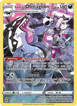 Galarian Obstagoon - TG10/TG30 - Pokemon Astral Radiance Sword Shield Holo NM - Image 1