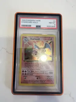 Pokemon TCG Charizard Base Set Holo Rare Card 4/102 PSA 8. Slab Case Included - Image 4