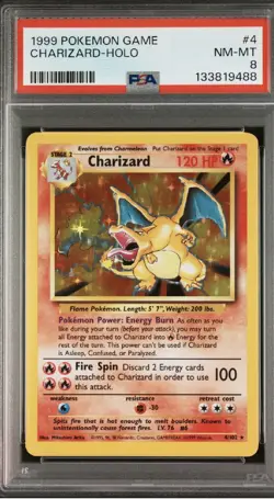 1999 Pokemon TCG Charizard Holo Rare 4/102 PSA 8 - 🔥NEW CERT🔥 - Image 1
