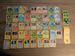 64 E Reader Pokemon Card Lot 2002 Holos & Rares, Tin Can Holder, Deck Protector - Image 1