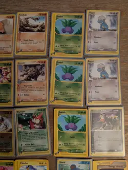 64 E Reader Pokemon Card Lot 2002 Holos & Rares, Tin Can Holder, Deck Protector - Image 2