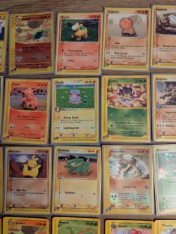 64 E Reader Pokemon Card Lot 2002 Holos & Rares, Tin Can Holder, Deck Protector - Image 3