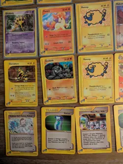 64 E Reader Pokemon Card Lot 2002 Holos & Rares, Tin Can Holder, Deck Protector - Image 5