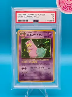PSA 5 - 1997 POKEMON JAPANESE ROCKET 80 DARK SLOWBRO-HOLO - Image 1