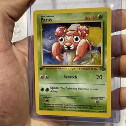 PARAS JUNGLE 1ST EDITION STAMP NON HOLO 1999 POKEMON TCG VINTAGE 59/64 NM WOTC - Image 2
