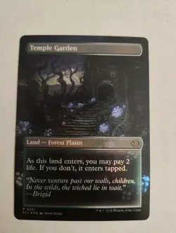 Foil | Temple Garden (BORDERLESS) MTG | NM/EX | Lorwyn Eclipsed - Image 1