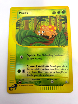 Pokemon Card - Reverse-Holo Paras 99/147 Aquapolis *LP* e-Card Common - Image 1