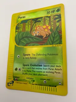 Pokemon Card - Reverse-Holo Paras 99/147 Aquapolis *LP* e-Card Common - Image 5