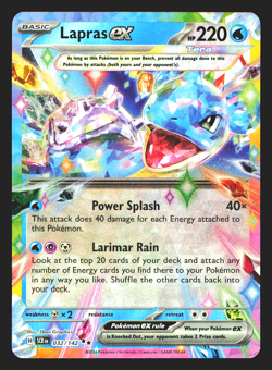 Lapras ex 032/142 Double Rare SV07: Stellar Crown English Pokemon Card - Image 1