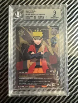 Naruto Uzumaki (Sage Mode) 1st Ed BGS 9 Mint Naruto Super Rare Foil Card Graded - Image 1