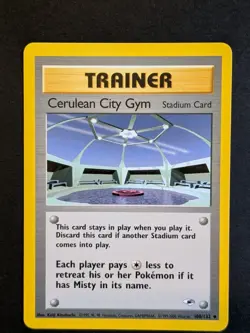 Pokemon Card - Gym Heroes - Cerulean City Gym - Trainer - Vintage WOTC - Image 1
