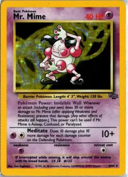 Pokemon TCG Mr. Mime Jungle 6/64 Pokemon Card Jungle - Image 1